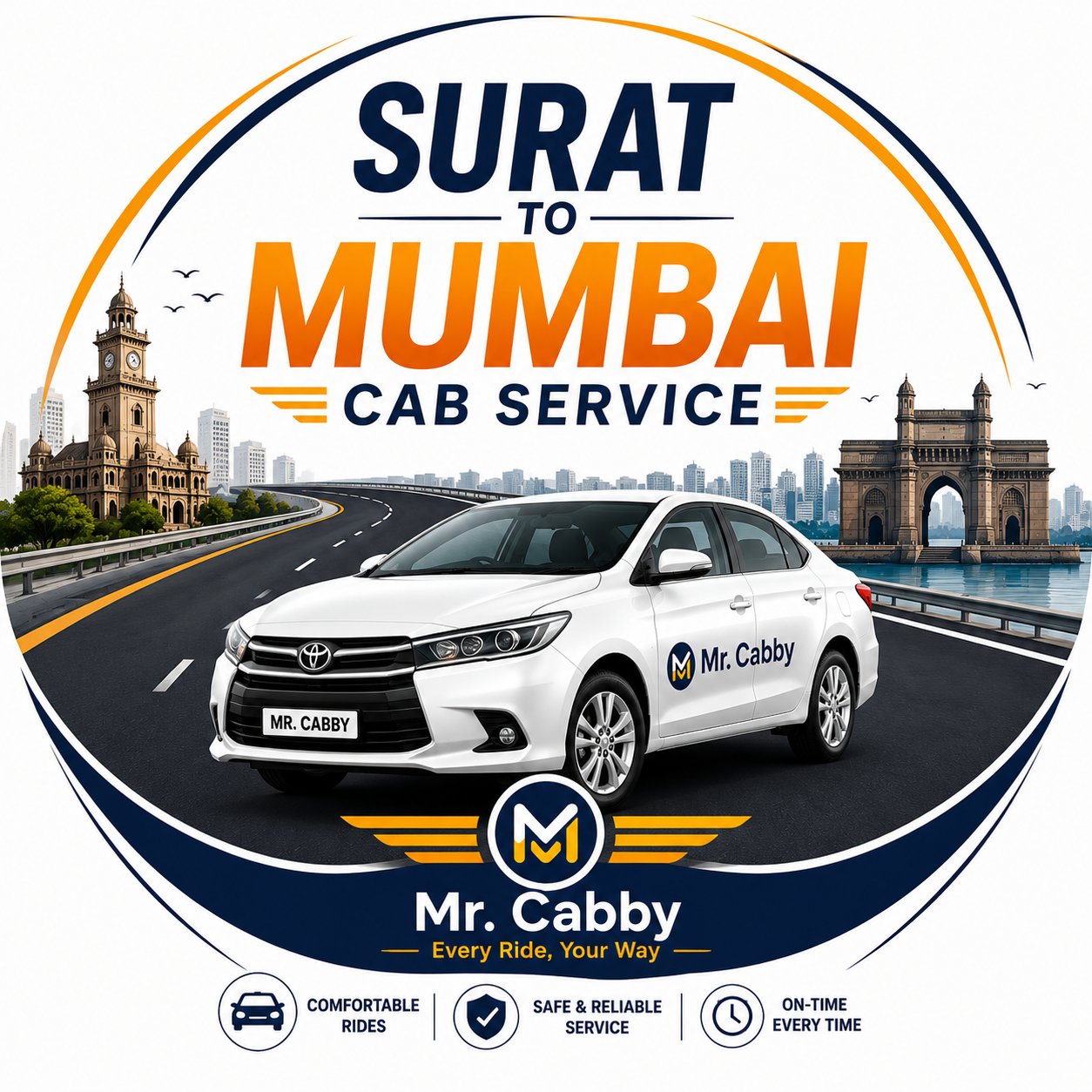 Surat To  Mumbai Cab