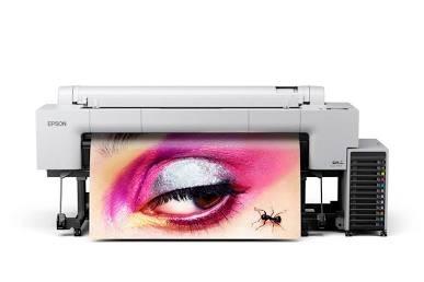 The Epson 64-inch photo printer setup, AI generated