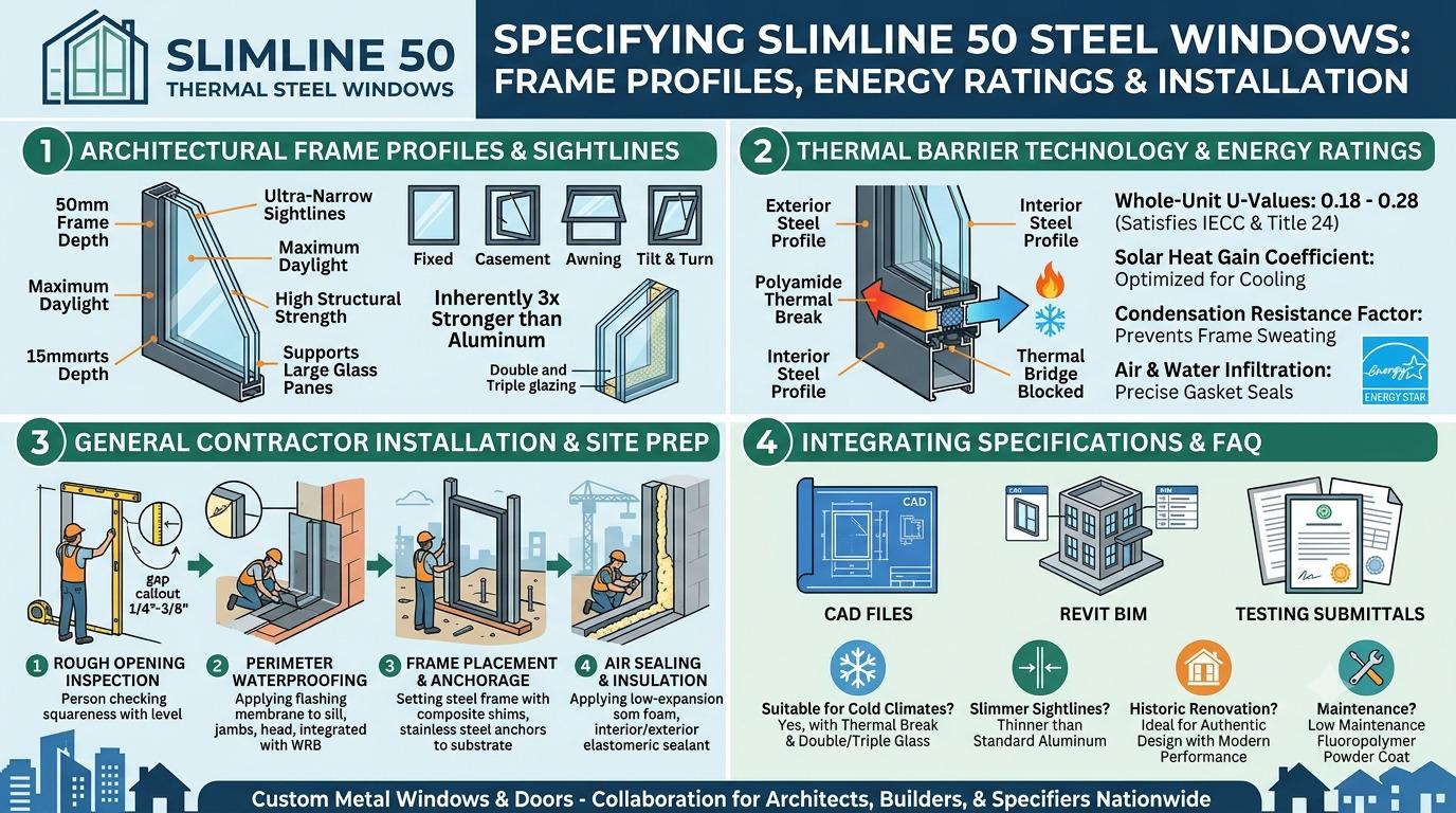 SlimLine 50 Steel Windows Frame